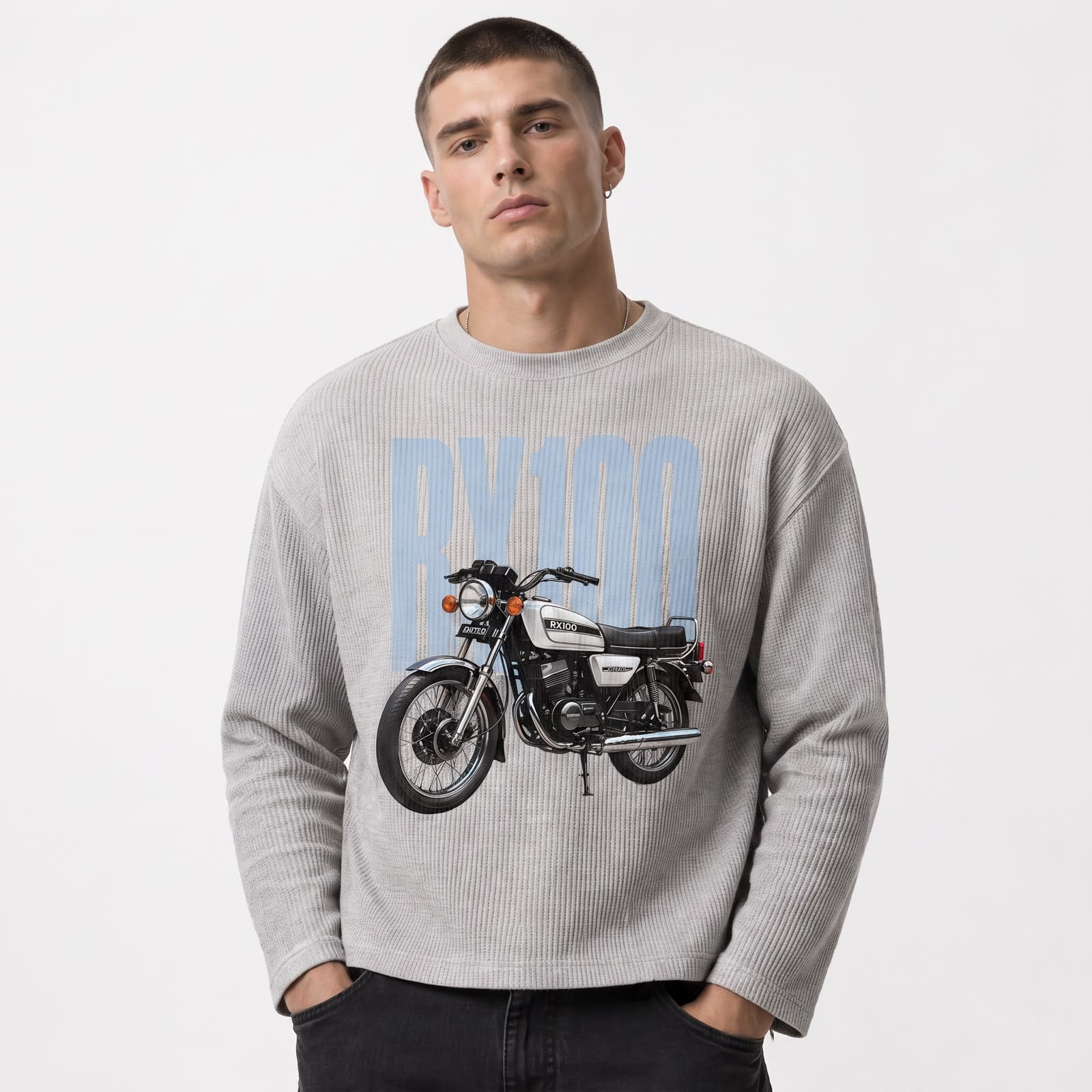 RX100 Vintage Graphic Oversized T-Shirt | Premium 240 GSM Cotton | Unisex Streetwear