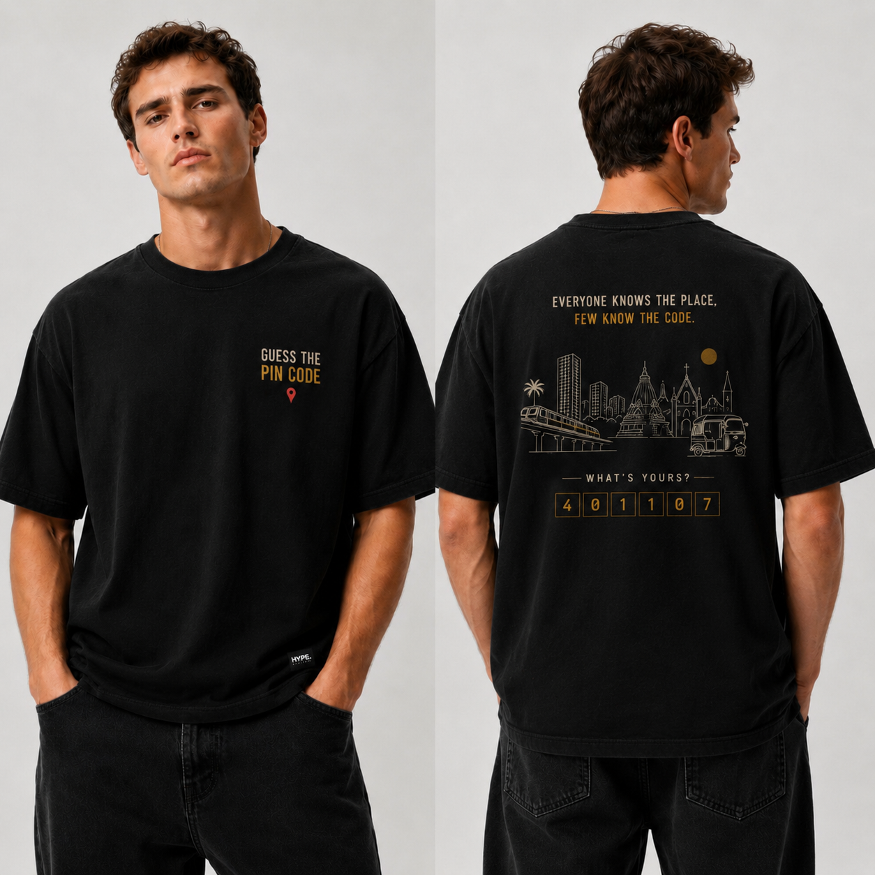 Oversized Printed 107 cotton 240 GSM tshirt