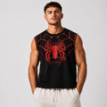 Spider Web Graphic Boxy Fit Sleeveless Vest – Premium Cotton Gym & Streetwear