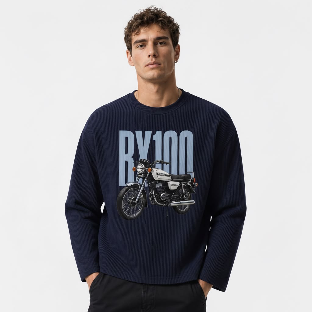 RX100 Vintage Graphic Oversized T-Shirt | Premium 240 GSM Cotton | Unisex Streetwear