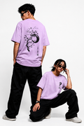 Premium Japanese-Inspired Lavender Oversized T-Shirt | 100% Cotton, 240 GSM Streetwear